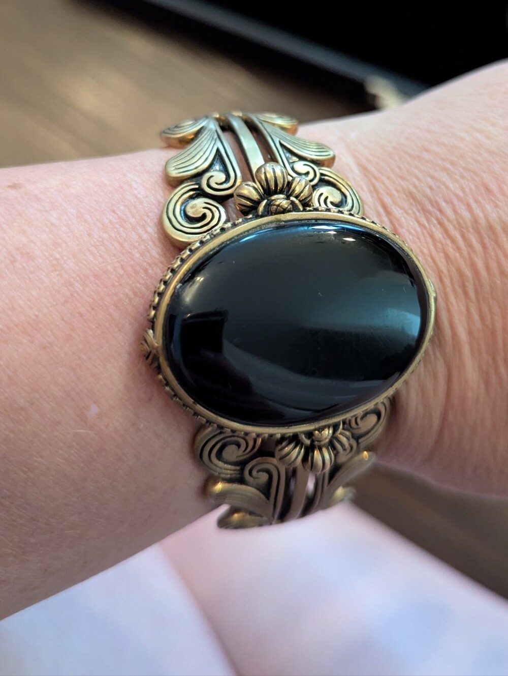 Barse Thailand Genuine Stone Cuff Bracelet Vintage New